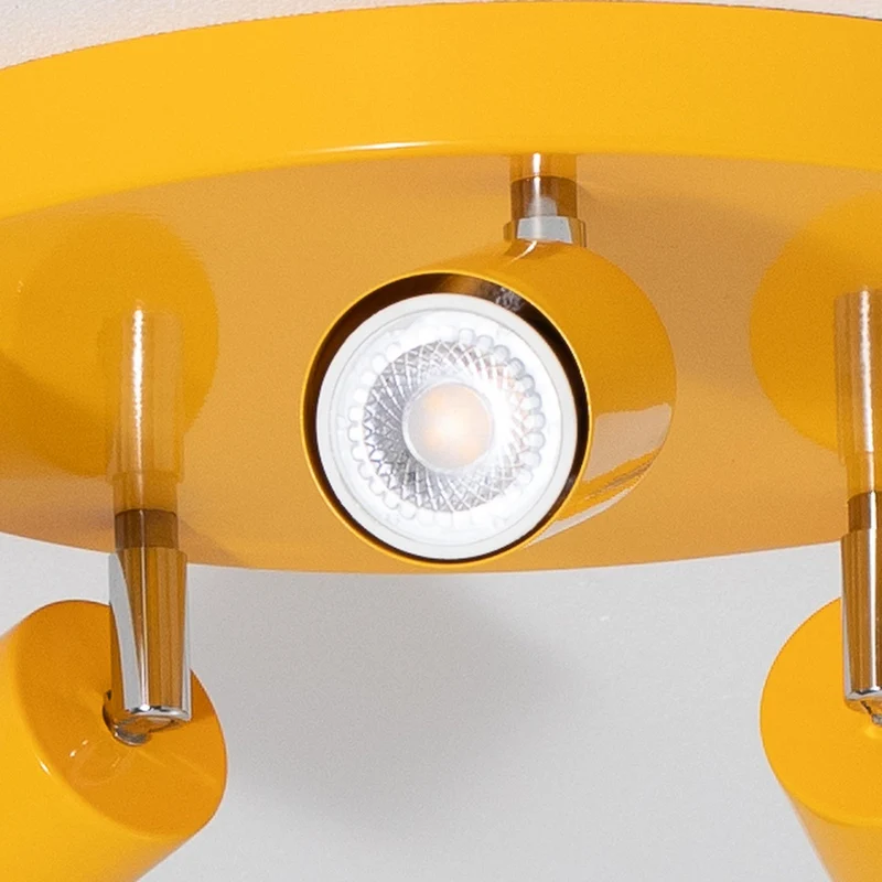 B-Ware Luminex Fun Deckenstrahler Lampe Deckenleuchte gelb GU10 verstellbar 30cm