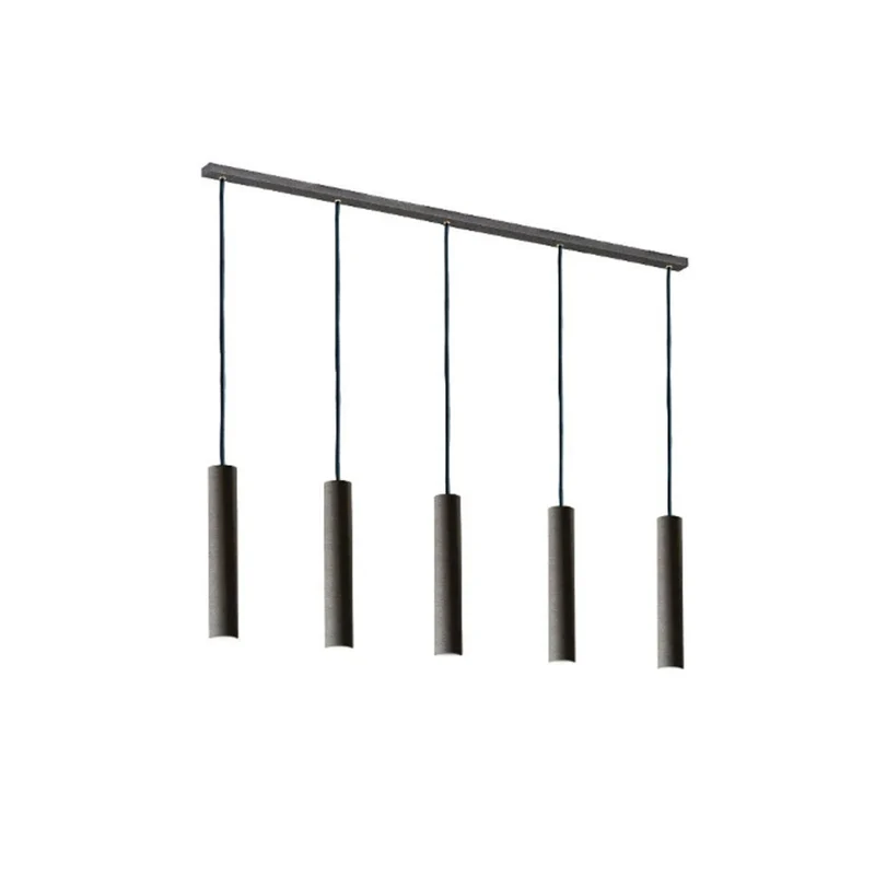 B-Ware Hängeleuchte Brenta Pendelleuchte Stahl anthrazit Lampe 110cm GU10 LED 5-flammig