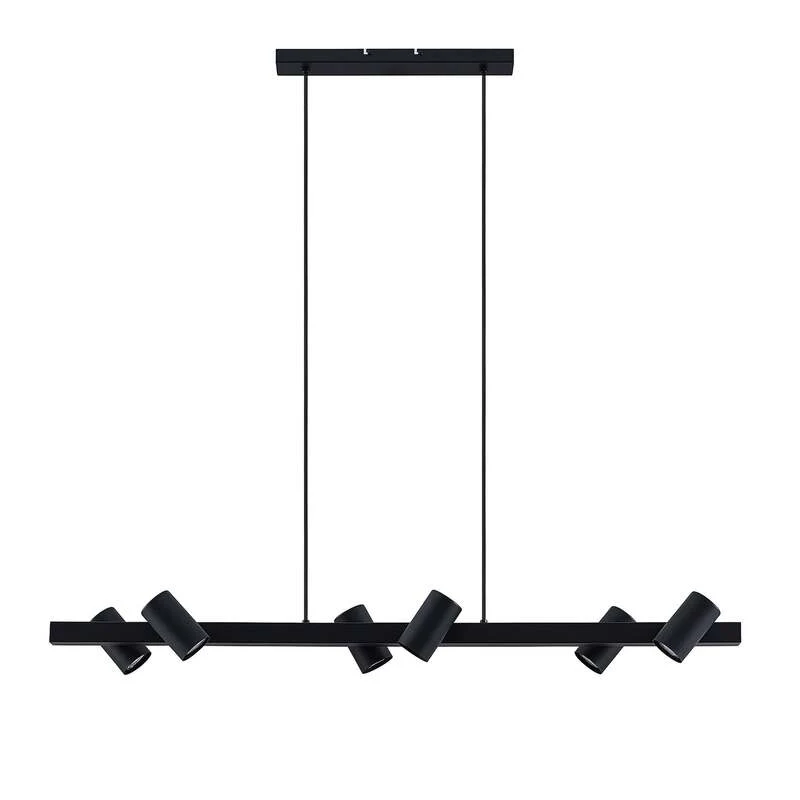 B-Ware Lindby Hängeleuchte Savoli LED Pendelleuchte dimmbar schwarz 116cm 6-flg. Lampe