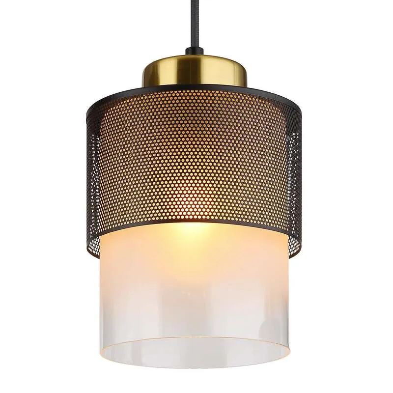 B-Ware Globo Hängeleuchte Pendelleuchte Olga 4-flg LED dimmbar schwarz 91cm Metall Glas