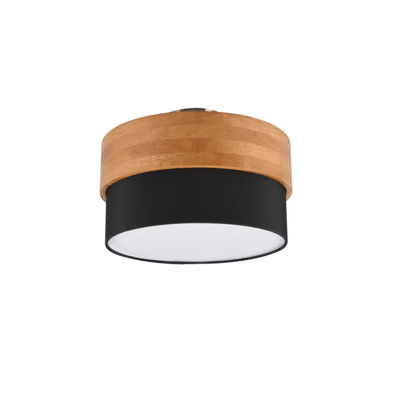 B-Ware Deckenlampe Seasons Holz Schwarz Ø 30 cm dimmbar E14 2x40W IP20 TRIO LIGHTING