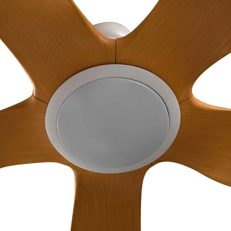 B-Ware Lucande Deckenventilator Omendo LED Ventilator CCT dimmbar schwarz buche 152cm
