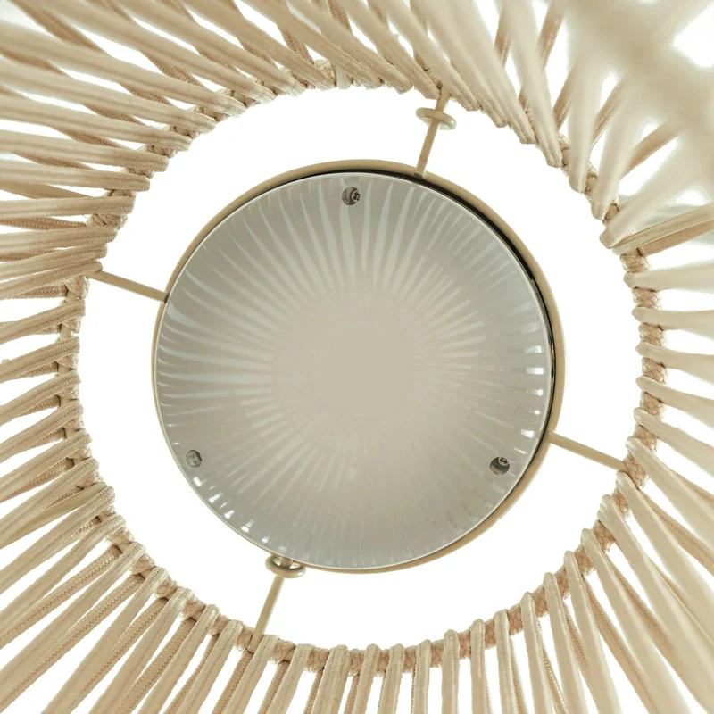 B-Ware Austas LED-Solarhängelampe Ø32cm beige USB Gartenlampe Hängelampe IP54 Leuchte