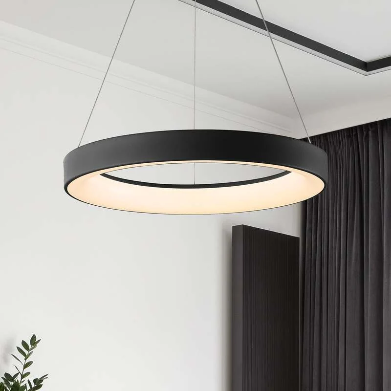 B-Ware Mantra Iluminación Hängelampe Hängeleuchte Niseko II LED dimmbar schwarz 38cm