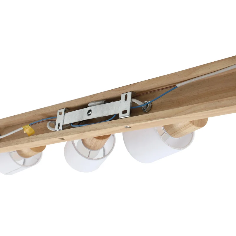 B-Ware Lindby Deckenstrahler Wanessa 67cm 4-flg Holz weiß E14 dimmbar IP20