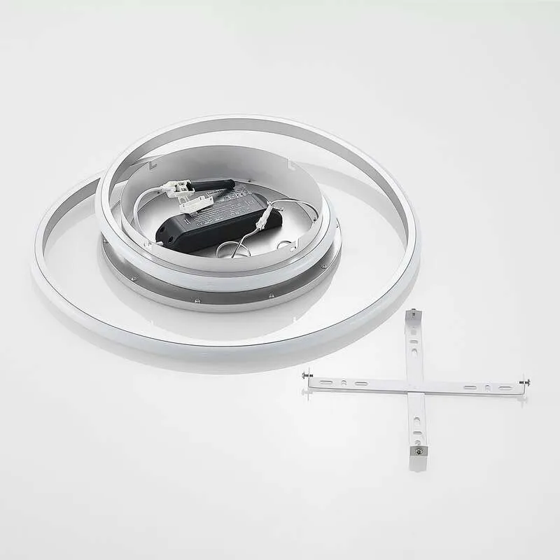 B-Ware Lucande Deckenlampe LED Noud dimmbar silber Leuchte 49cm Aluminium Kunststoff
