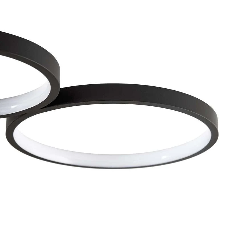 B-Ware Lindby Deckenleuchte Evengeline LED Lampe Leuchte schwarz 88x31cm Aluminium