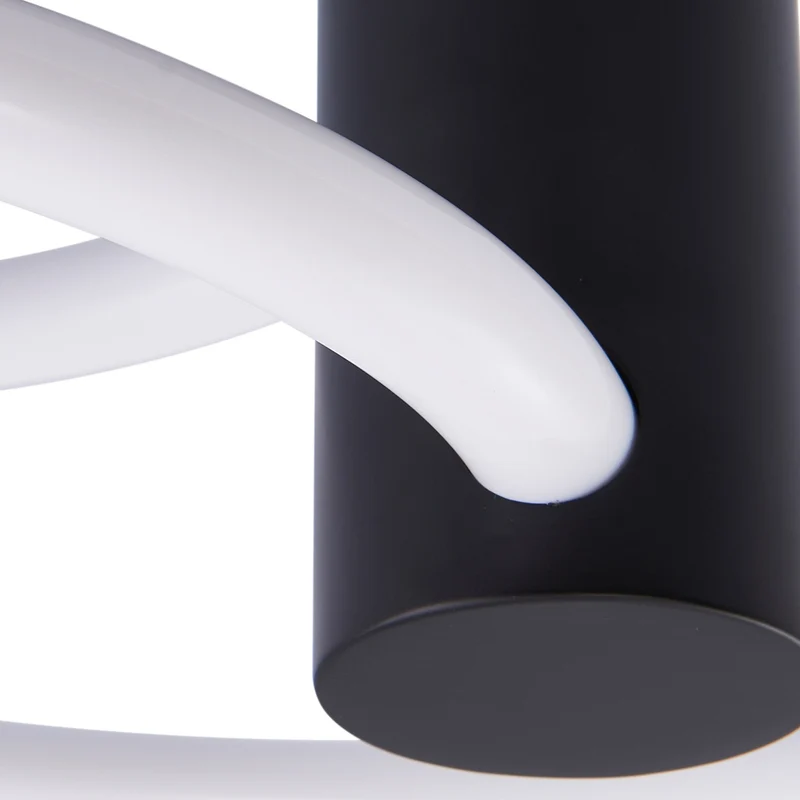 B-Ware Lucande Deckenleuchte Valenora LED Lampe dimmbar warmweiß Ø49cm schwarz/weiß