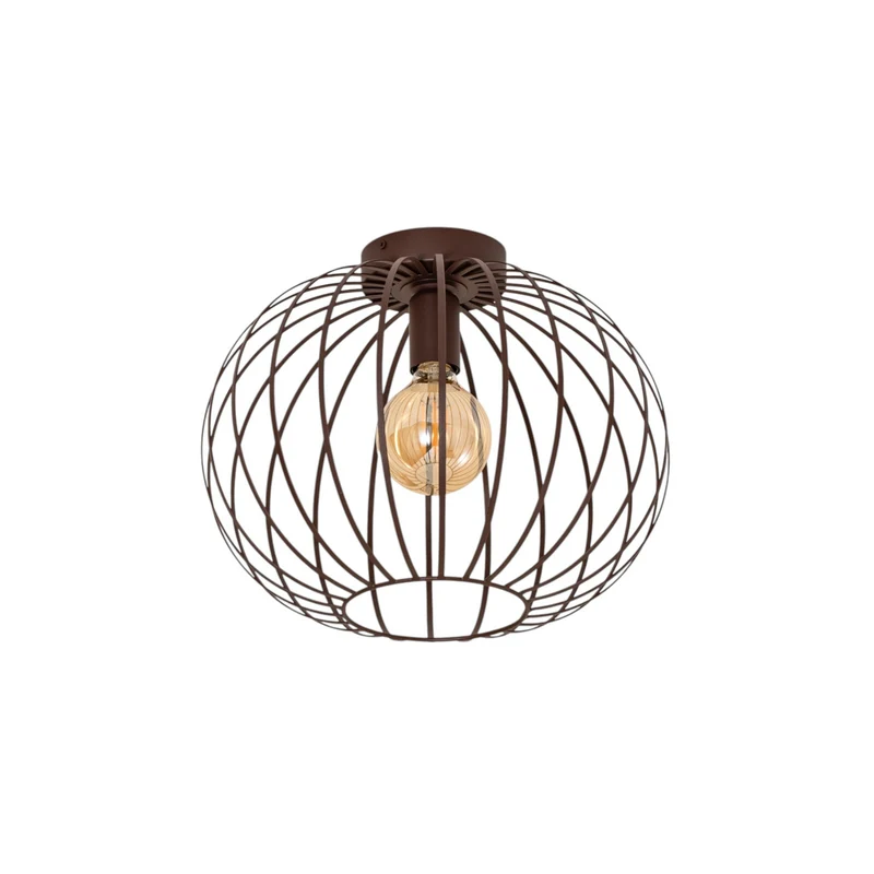 B-Ware Deckenleuchte Cruce LED dimmbar Stahl dunkelbraun Ø40cm Lampe Leuchte 28cm