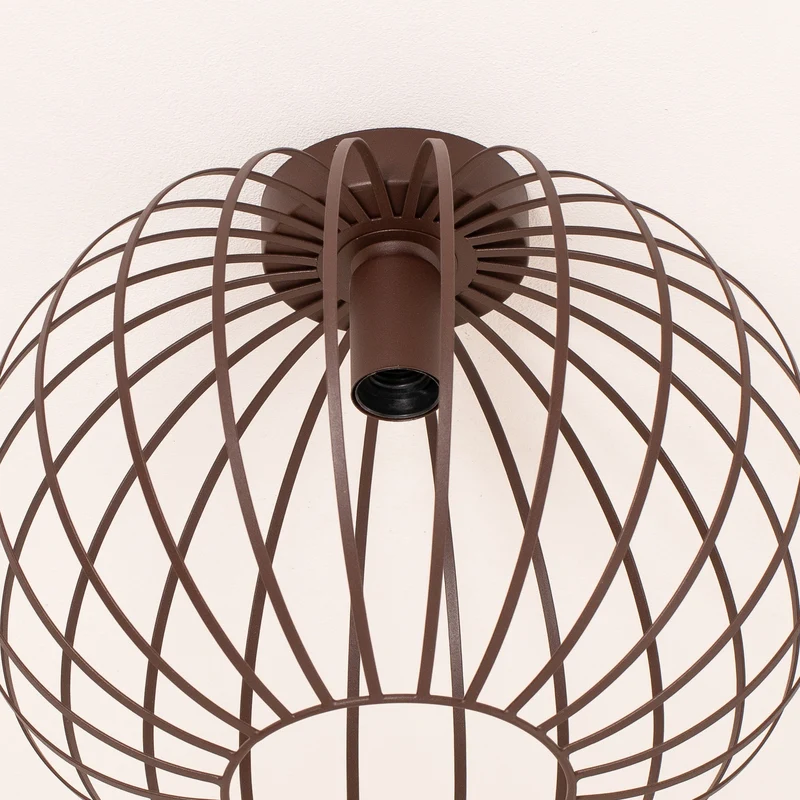 B-Ware Deckenleuchte Cruce LED dimmbar Stahl dunkelbraun Ø40cm Lampe Leuchte 28cm