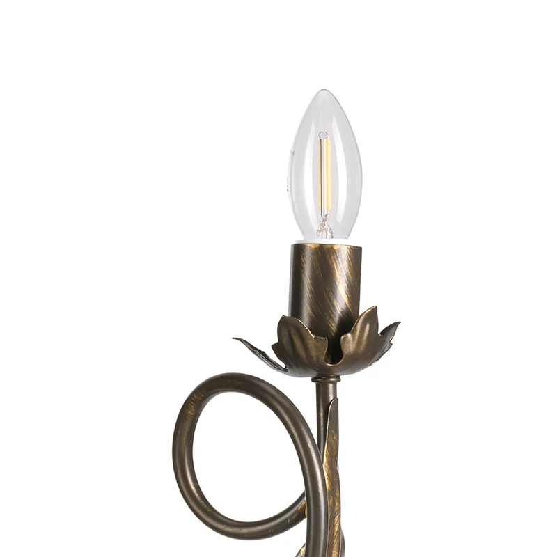 B-Ware Wandleuchte Gretel 2-flammig LED Wandlampe dimmbar bronze Metall E14 40x40cm