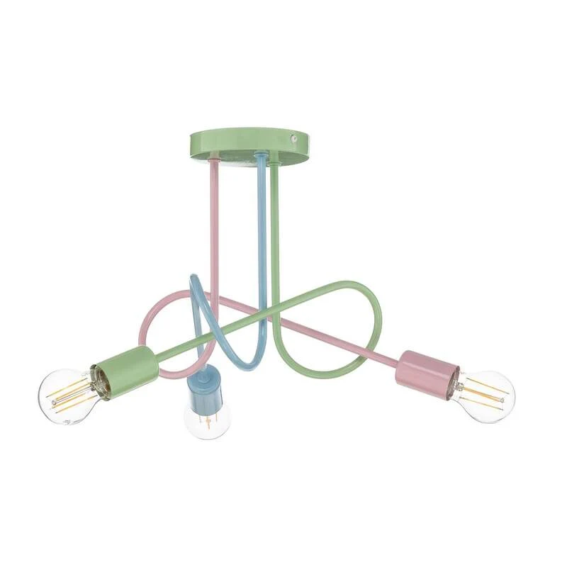 B-Ware Deckenleuchte Oxford LED Lampe dimmbar 3-flammig bunt Metall 45x45cm IP20