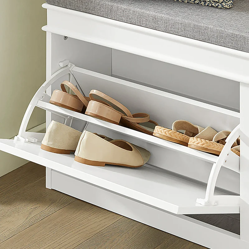 B-Ware hjh LIVING ESTHA 2 Schuhklappen Schuhschrank Sitzbank Lagerbank Schuhregal