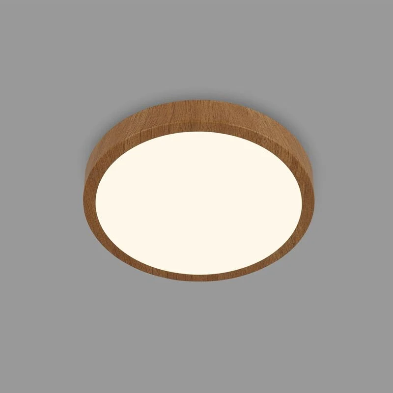 B-Ware Briloner Deckenlampe Runa Wood LED Leuchte Lampe Holzoptik warmweiß Ø38cm