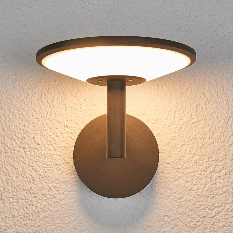 B-Ware Lucande Außenwandleuchte Wandlampe LED Außenleuchte anthrazit Aluminium IP65