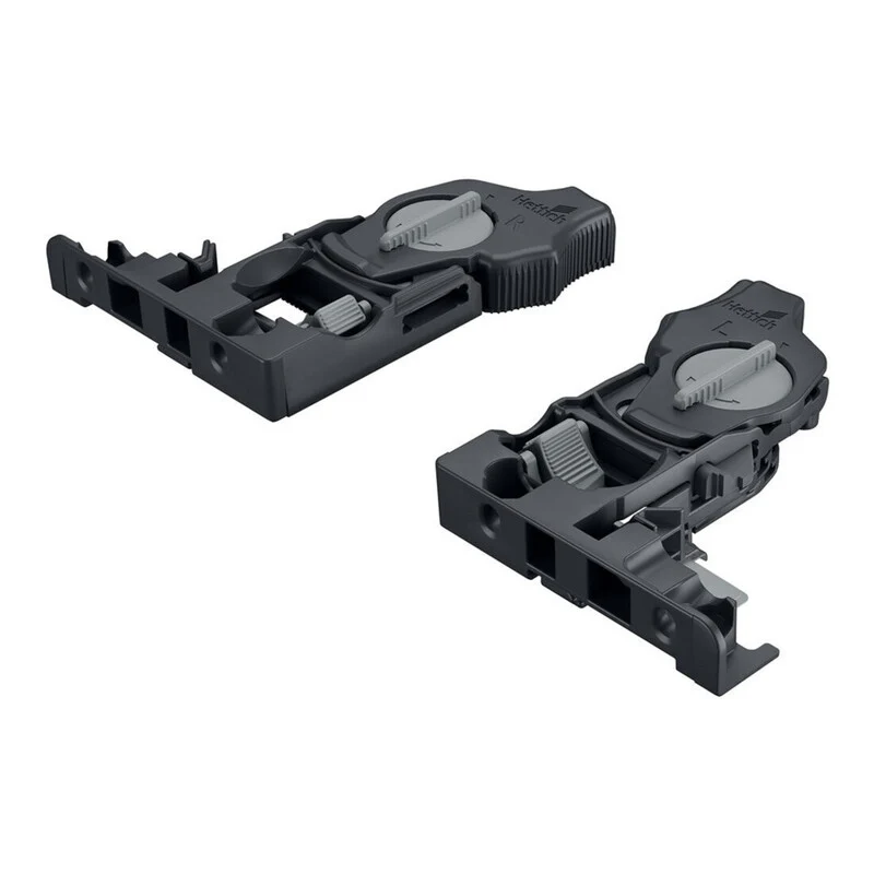 37x B-Ware Hettich Actro 5D Schnäpper Kunststoff für Holzschubkasten anthrazit
