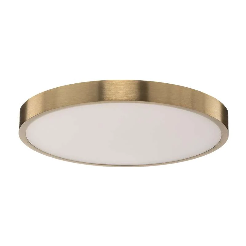 B-Ware Bully Deckenleuchte Lampe LED Aluminium Acryl altmessing weiß warmweiß rund 24 c