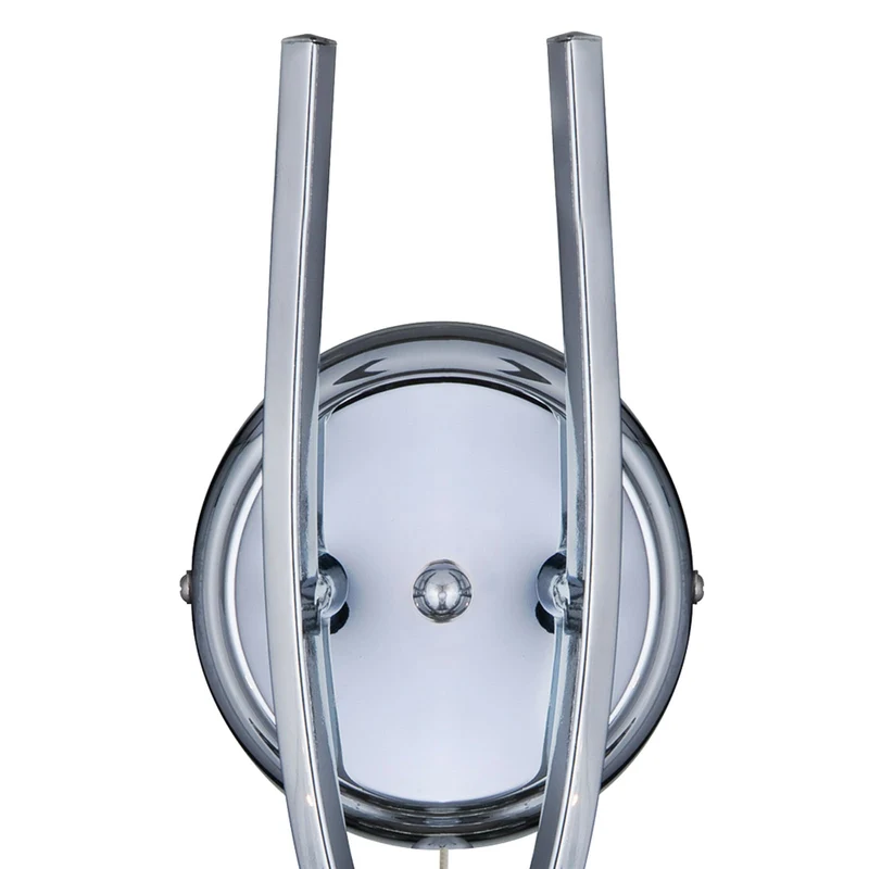 B-Ware Searchlight Wandleuchte Wandlampe Ascona 2-flammig Chrom Glas Schalter E14 LED
