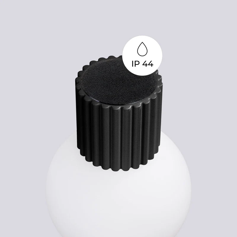 B-Ware Wandleuchte Wandlampe Orbi Schwarz Glas Aluminium IP44 Badezimmer G9 LED Ø 12 cm