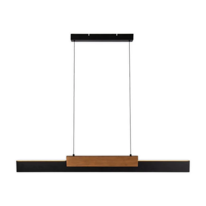 B-Ware Näve Pendelleuchte Hängeleuchte LED Wiebke schwarz Holz dimmbar Lampe SIEHE TEXT