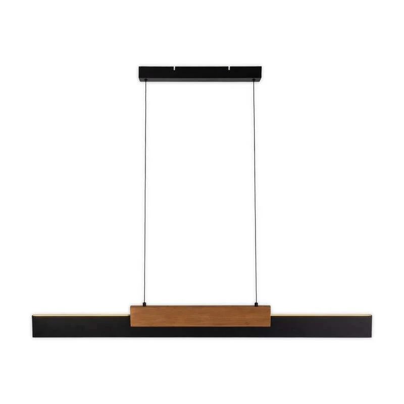 B-Ware Näve Pendelleuchte Hängeleuchte LED Wiebke schwarz Holz dimmbar Lampe SIEHE TEXT