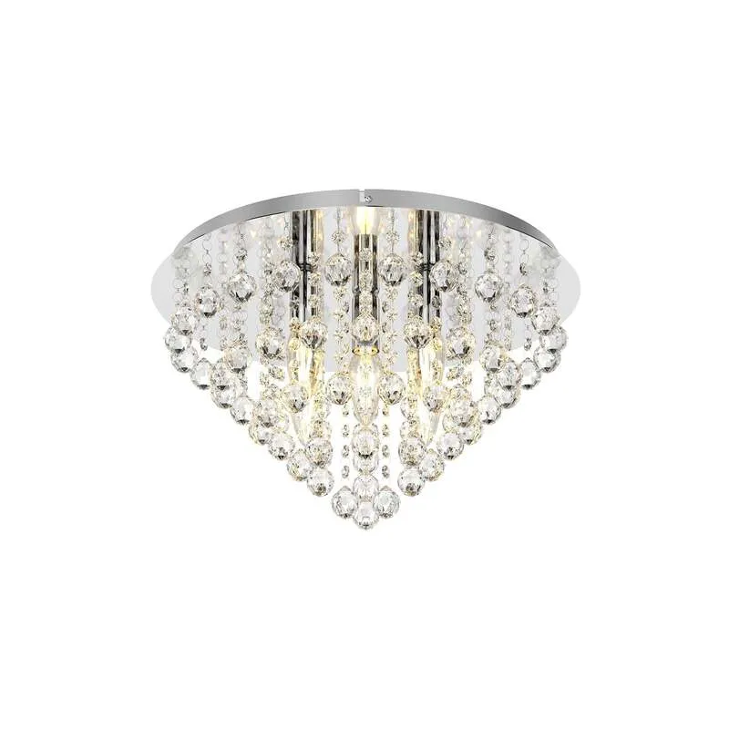 B-Ware Lindby Deckenlampe Annica LED Deckenleuchte dimmbar chrom Ø46cm 5-flammig 27cm