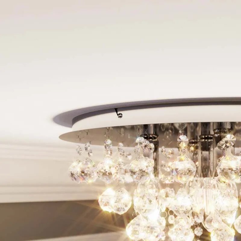 B-Ware Lindby Deckenlampe Annica LED Deckenleuchte dimmbar chrom Ø46cm 5-flammig 27cm