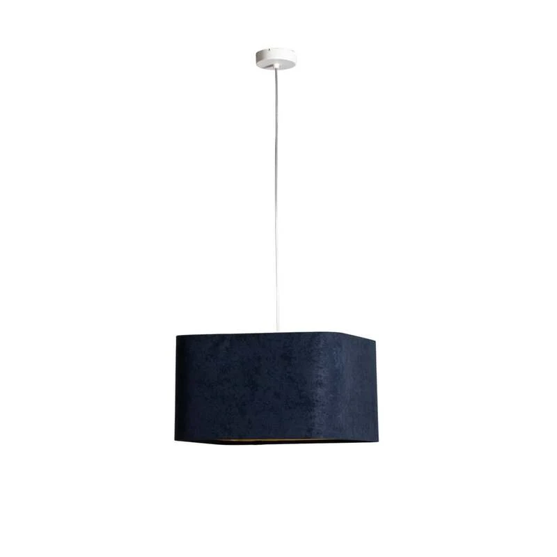 B-Ware Hängeleuchte Kwadro LED Pendelleuchte Licht dimmbar dunkelblau gold 40x40cm