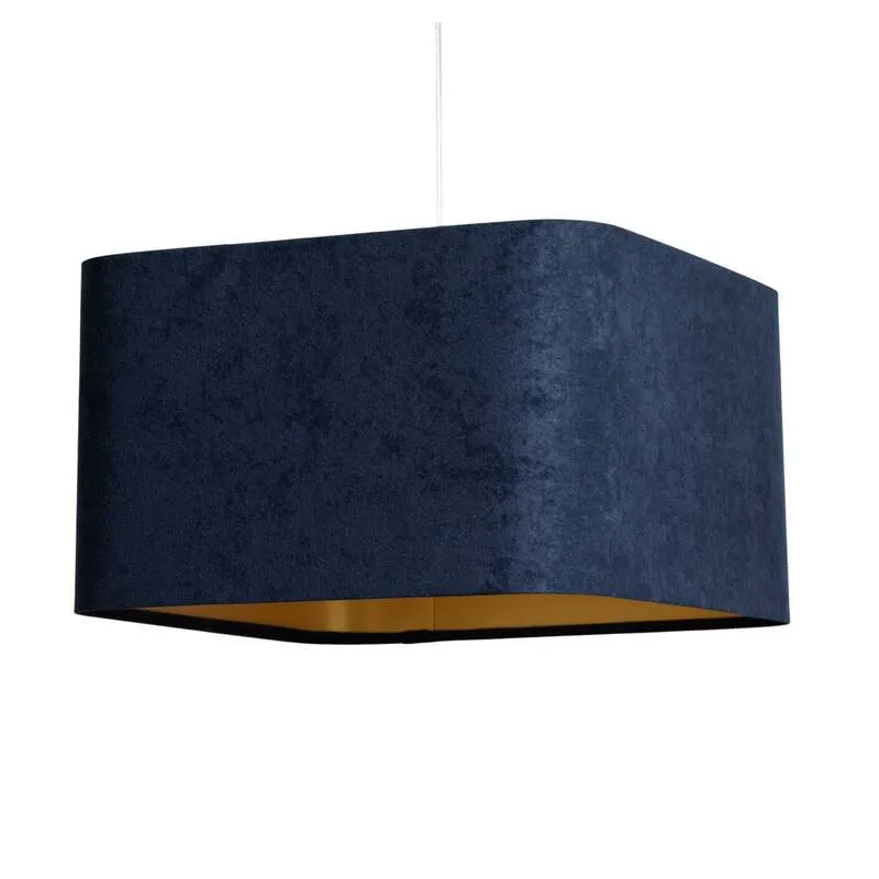 B-Ware Hängeleuchte Kwadro LED Pendelleuchte Licht dimmbar dunkelblau gold 40x40cm
