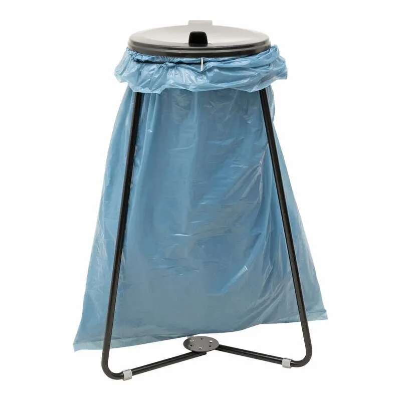 B-Ware STIER Müllsackhalter Abfallbehälter 120l schwarz Kunststoff 515x515x935mm