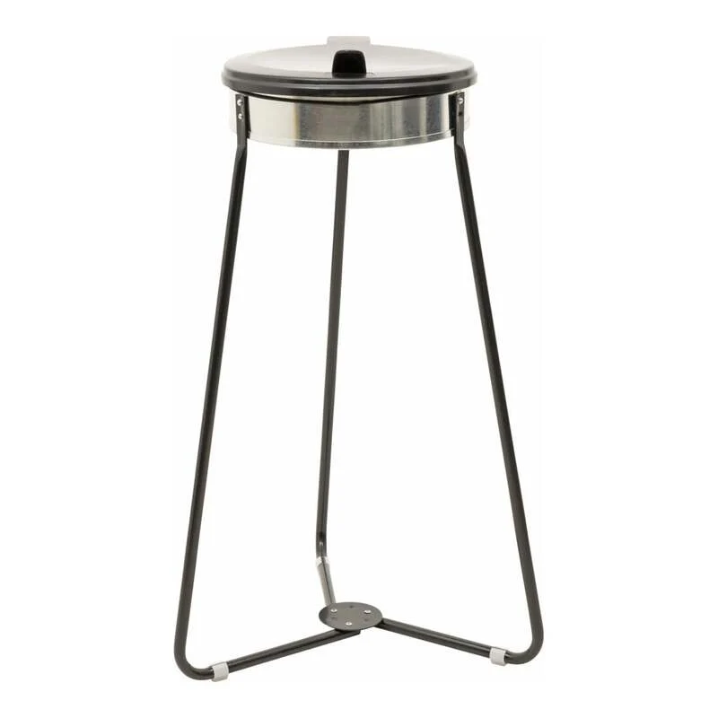 B-Ware STIER Müllsackhalter Abfallbehälter 120l schwarz Kunststoff 515x515x935mm