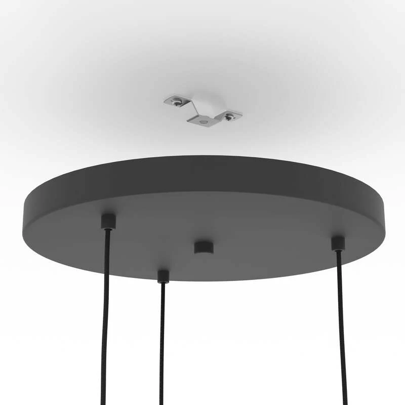 B-Ware Eglo Hängeleuchte Pendelleuchte Romazzina 3-flg dimmbar schwarz Ø46cm Stahl