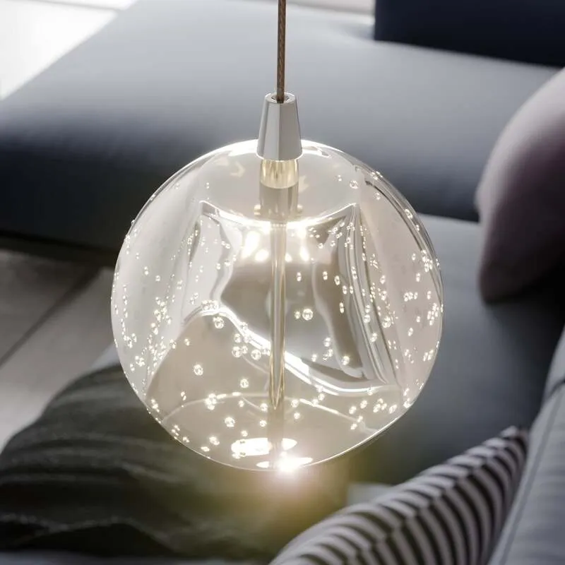 B-Ware Lucande LED-Wandlampe Hayley Wandleuchte Lampe chromfarben Glas 34cm hoch 3000K