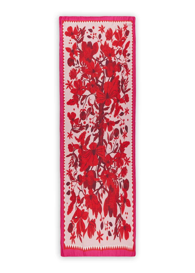 Schal aus weicher Viskose mit floralem Motiv