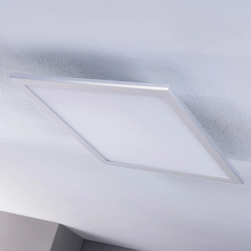 B-Ware Lindby LED Panel Deckenleuchte Deckenlampe CCT Fernbedienung weiß silber 62 cm