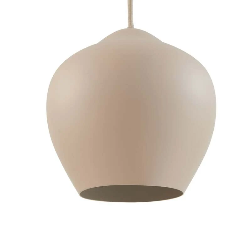 B-Ware Lucande Hängeleuchte Malisa beige 3-flammig Metall 90 cm dimmbar E27