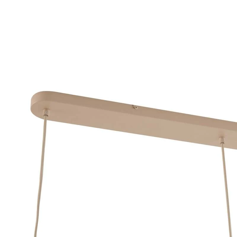 B-Ware Lucande Hängeleuchte Malisa beige 3-flammig Metall 90 cm dimmbar E27
