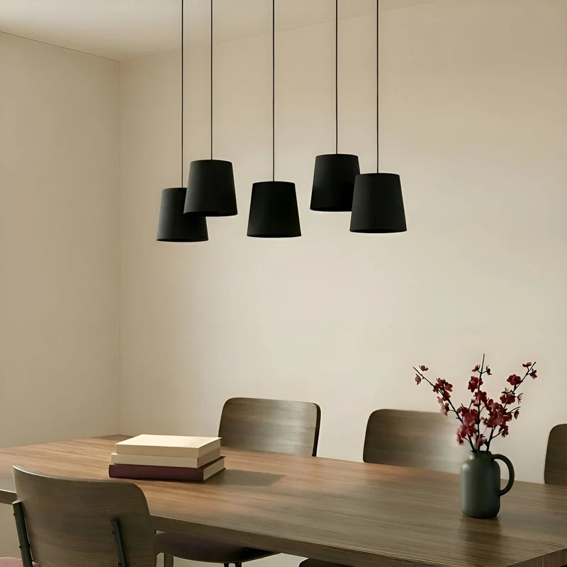 B-Ware Lucande Thamila Hängeleuchte Hängelampe Deckenlampe Leuchte Lampe schwarz Eiche