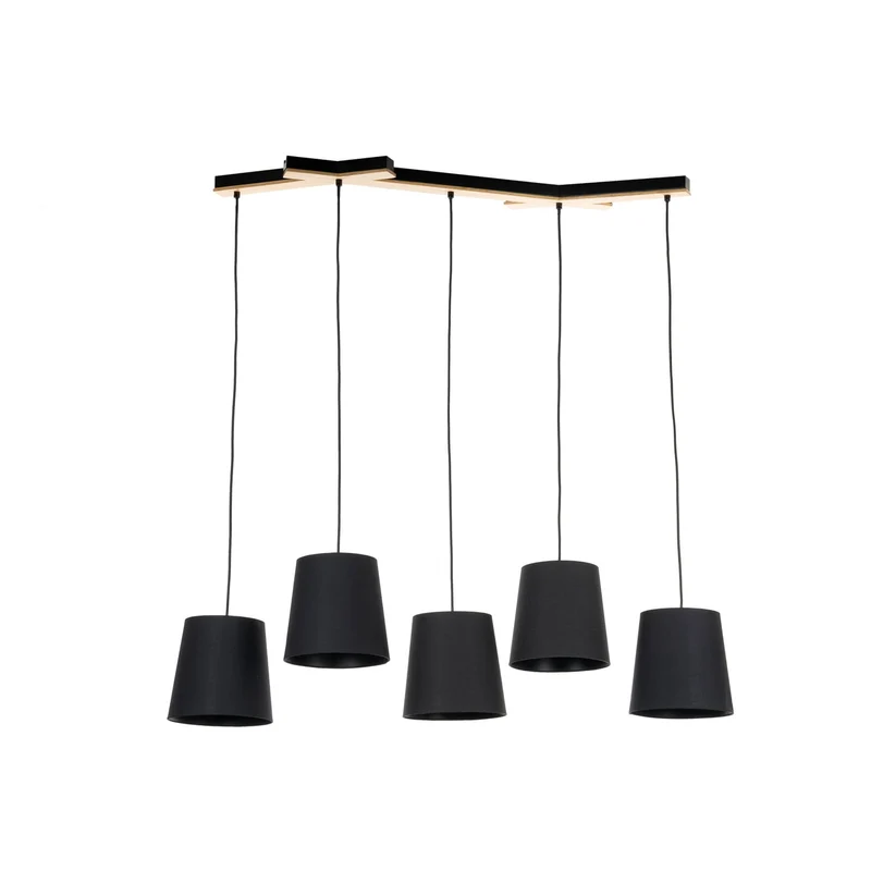 B-Ware Lucande Thamila Hängeleuchte Hängelampe Deckenlampe Leuchte Lampe schwarz Eiche