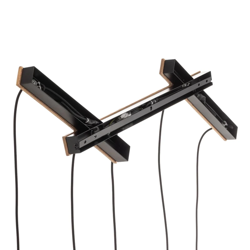 B-Ware Lucande Thamila Hängeleuchte Hängelampe Deckenlampe Leuchte Lampe schwarz Eiche