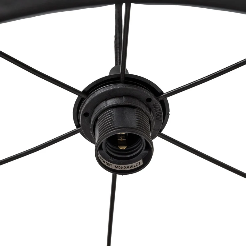 B-Ware Maco Design Hängeleuchte Pendelleuchte Triniti schwarz gold Textil Ø60cm E27 LED