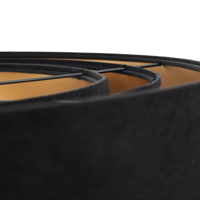 B-Ware Maco Design Hängeleuchte Pendelleuchte Triniti schwarz gold Textil Ø60cm E27 LED