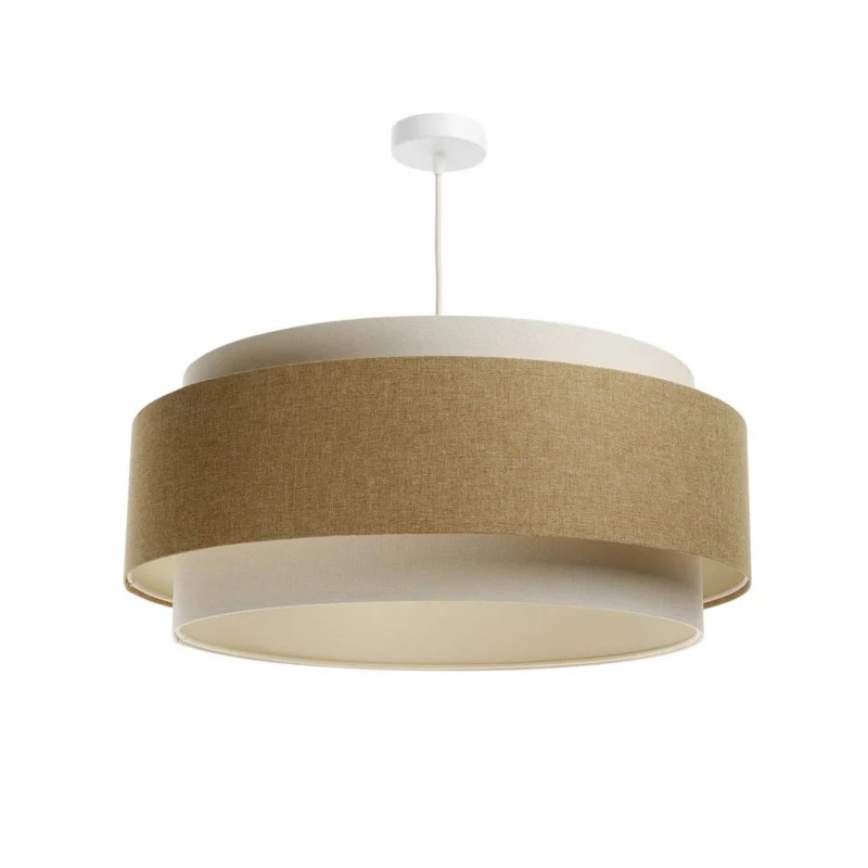 B-Ware Hängeleuchte Boho Elegant Pendelleuchte Textil Lampe beige creme Ø 60 cm E27 LED