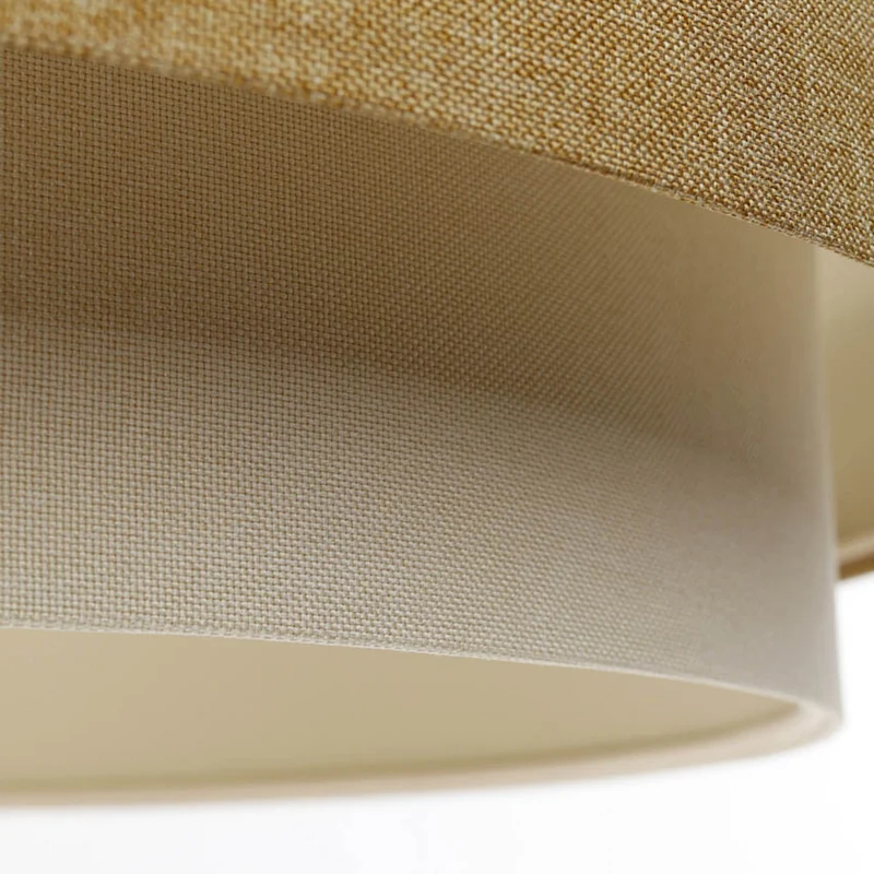B-Ware Hängeleuchte Boho Elegant Pendelleuchte Textil Lampe beige creme Ø 60 cm E27 LED
