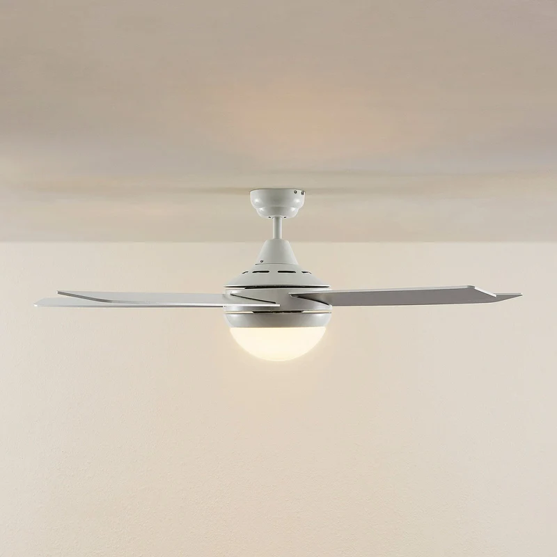B-Ware Lindby Deckenventilator Ventilator Licht Auraya leise weiß 130 cm Lampe Leuchte