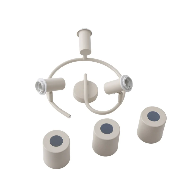 B-Ware Lindby Deckenstrahler Ovelia beige Eisen Deckenlampe Deckenleuchte Lampe E27