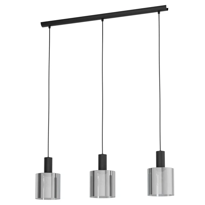 B-Ware Eglo Leuchten GOROSIBA Hängeleuchte Pendelleuchte Schwarz 3-flammig Lampe Licht