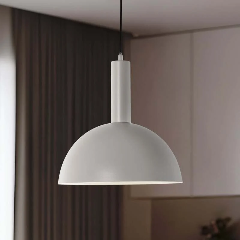 B-Ware Hängeleuchte Pendelleuchte Vitrum Cupola M Taupe Metall Lampe Dimmbar E27 LED