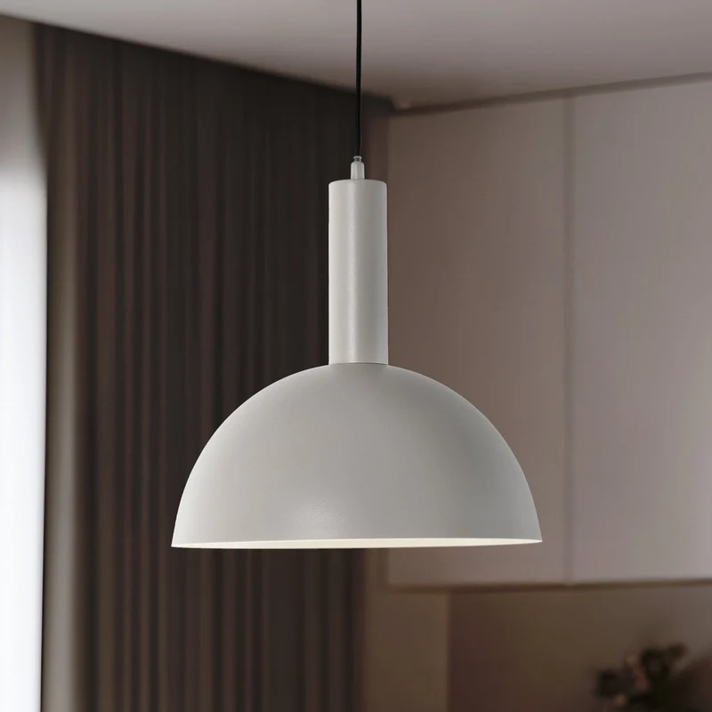 B-Ware Hängeleuchte Pendelleuchte Vitrum Cupola M Taupe Metall Lampe Dimmbar E27 LED