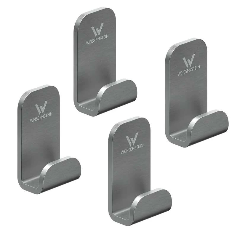 15x B-Ware WEISSENSTEIN Haken WOMO Edelstahl matt silber selbstklebend 4er-Pack 15 SETS